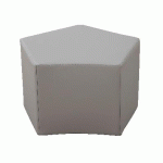 LOT DE 3 POUFS ARPÈGE DÉHOUSSABLES TISSU ENDUIT PVC 2509 GRIS BÉTON - MANUTAN COLLECTIVITÉS