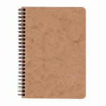 LOT DE 5 - CARNET RELIURE INTÉGRALE À POCHETTES AGE BAG A5 120 PAGES DÉTACHABLES LIGNÉ - TABAC