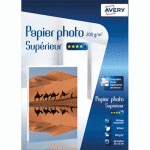 PAPIER PHOTO BRILLANT AVERY - 10X15CM - JET D'ENCRE - 200 G - 60 FEUILLES