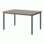 TABLE MALIBU 120X80 T4 4P STRA ALAISÉ GRIS U727/GRIS 7016