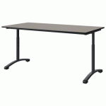 TABLE MALIBU 160X80 T3/T6 DL ST ANTIB GRIS U727/NO GRIS 7016