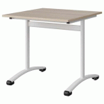 TABLE MALIBU 80X80 T6 DL STRA ABS ACACIA/BLC 9016 - MANUTAN EXPERT