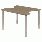 TABLE PMR 110 X 90 CM RÉGLABLE STRATIFIÉ - PIERRE LUNE/GRIS - SUNSET CREATION