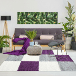 JADOREL - 60X110 - TAPIS SHAGGY SHAGGY CA VIOLET 60X110 OEKO TEX® EN POLYPROPYLÈNE DOUX ET SOYEUX - VIOLET