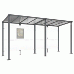 ABRI BUS MILAN 5 M SANS BARDAGES LATÉRAUX - GRIS PROCITY - PROCITY