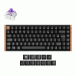 CLAVIER KEYCHRON GAMING AVEC ET SANS FIL BLUETOOTH AZERTY K2 HE NOIR ET BOIS