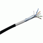 CORDON RJ45 ÉTANCHE CATÉGORIE 6 F/UTP NOIR - 20 M