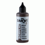 LOT DE 5 - DARWI FLACON DE 80 ML DE PEINTURE ACRYLIQUE UNIVERSELLE BRILLANTE - MARRON FONCÉ