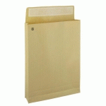 POCHETTE À SOUFFLETS 5 CM KRAFT BRUN ARMÉ 229 X 324 MM BRUNEAU 120 G SANS FENÊTRE - BOÎTE DE 50