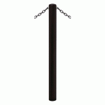 POTELET CARREFOUR Ø 76 MM CHAINES 2 ANNEAUX GALVA NOIR 9005 - PROCITY