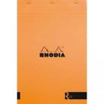 RHODIA BLOC DE DIRECTION COUVERTURE TOUCHÉ SOFT ORANGE 22,5X29,7CM (A4 DÉTACHABLE) 70 FEUILLES LIGNÉ