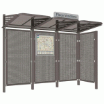 ABRI BUS CONVIVIALE 3 M ACIER - BARDAGE DROIT - GRIS PROCITY - PROCITY