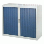 ARMOIRE À RIDEAUX DÉMONTABLES BRUNEAU 100 X 120 CM GRIS-BLEU