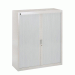 ARMOIRE À RIDEAUX GRIS/ALUMINIUM DÉMONTABLE BRUNEAU 136 X 120 CM