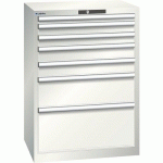 ARMOIRE BLANC GRIS 717X572X1000 AVEC 7 TIR. 75KG - LISTA