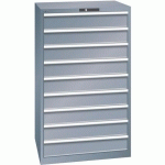 ARMOIRE GRIS 870X725X1450 AVEC 9 TIROIRS 200KG _ 78.712.050 - LISTA