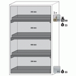 ARMOIRE SÉCURITÉ S-PHOENIX-90 S90.196.120.FDAS GRIS CLAIR - ASECOS