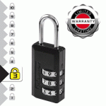 CADENAS À COMBINAISON PROGRAMMABLE EN ZINC - MASTER LOCK
