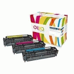 PACK DE 3 TONER REMANUFACTURÉ OWA - STANDARD - CYAN MAGENTA JAUNE - POUR HP CE411A, CE413A, CE412A
