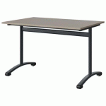 TABLE MALIBU 120X80 T6 DL STRA ABS GRIS U727/GRIS 7016