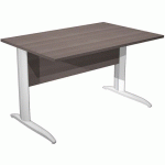 BUREAU DROIT PIEDS L EN MÉTAL FAST 120 CM FRÊNE BLANC