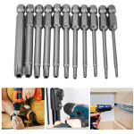 INEASICER - EMBOUT POUR VISSEUSE,LOT DE 11 EMBOUTS DE TOURNEVIS TORX - 75 MM - EN ACIER S2 - MAGNÉTIQUE - 6 PANS - T6 T7 T8 T9 T10 T15 T20 T25 T27