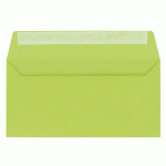 ENVELOPPE 110 X 220 MM POLLEN CLAIREFONTAINE 120 G SANS FENÊTRE VERT BOURGEON - PAQUET DE 20