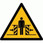 PICTOGRAMME DE DANGER ISO EN 7010 - ECRASEMENT - W019  - PVC - 200