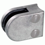 PINCE À VERRE 8 MM POUR GARDE CORPS – SUPPORT ARRONDI - ZAMAK BRUT DESIGN PRODUCTION