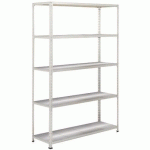 RAYONNAGE RAPID 2 1980X1220X455 5 TABLETTES METAL GRIS