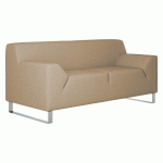 CANAPÉ 2 PLACES SIMILI CUIR ASTO BEIGE