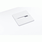 OBTURATEUR PASSE-CÂBLES CARRÉ DIAMÈTRE 80 MM - LOT DE 2 - BLANC