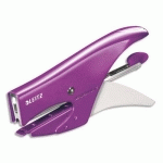 PINCE AGRAFEUSE LEITZ WOW - AGRAFES N° 10 - CAPACITE 15 FEUILLES - VIOLET