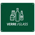 ROSSIGNOL PLAQUE SIGNALETIQUE DE TRI MURALE - VERRE - VERT MOUSSE