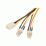 STARTECH.COM CÂBLE D'ALIMENTATION EN Y POUR VENTILATEUR MOLEX DE 30 CM - CÂBLE RÉPARTITEUR 1X TX3 (F) VERS 2X TX3 (M)