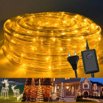 SWANEW TUYAU LUMINEUX LED CHAÎNE DE LUMIÈRE TUYAU LUMINEUX PARTY LIGHT GARDEN JAUNE-10M - JAUNE