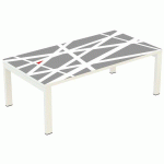 TABLE BASSE EASY OFFICE 114X60 CM PIED BLANC PLATEAU STREET - MANUTAN COLLECTIVITÉS