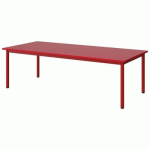 TABLE MALIBU 180X80 T2 4P STRA ABS ROUGE U321/ROUGE 3020