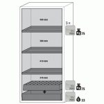 ARMOIRE SÉCURITÉ S-CLASSIC-90 S90.196.090 GRIS CLAIR