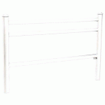 BARRIÈRE TRIO 1.57 M POMMEAU AGORA - ZINC BLANC 9010 - PROCITY