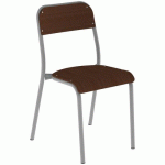 CHAISE ROBOT 4P T6 ASS/DOS WENGÉ PIÈTEMENT GRIS 9006