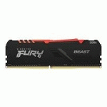 KINGSTON FURY BEAST RGB - DDR4 - MODULE - 16 GO - DIMM 288 BROCHES - 3600 MHZ / PC4-28800 - MÉMOIRE SANS TAMPON