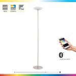 LAMPE DEBOUT RÉTICULÉ FRATTINA-C NICKEL-MATT H: 181,5 CM Ø: 29CM AVEC COMMUTATEUR DE REPOSE-PIEDS DIMMABLE 2700-6500K AVEC FONCTION DE CONNEXION