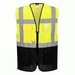 LOT DE 3 - PORTWEST C476 GILET EXECUTIVE WARSAW JAUNE/MARINE - TAILLE 5XL
