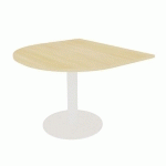 TABLE DE BASE MEETING 110X102 CHENE 25MM PIET. TULIPE BLANC