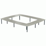 TABLE RÉUNION ATEM 500 X 400 CM PIED ROND ANTH /CHÊNE GRIS - MBA