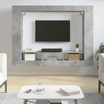 MEUBLE TV GRIS BÉTON 152X22X113 CM BOIS D'INGÉNIERIE