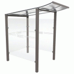 ABRI CAISSE MODULO 1.30 M BARDAGES LATÉRAUX GRIS PROCITY - PROCITY