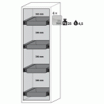 ARMOIRE SÉCURITÉ S-PHOENIX-90 S90.196.060.FDASR GRIS CLAIR - ASECOS