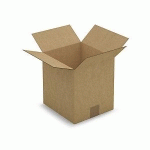 CAISSE CARTON BRUNE SIMPLE CANNELURE RAJA 23X21X24 CM